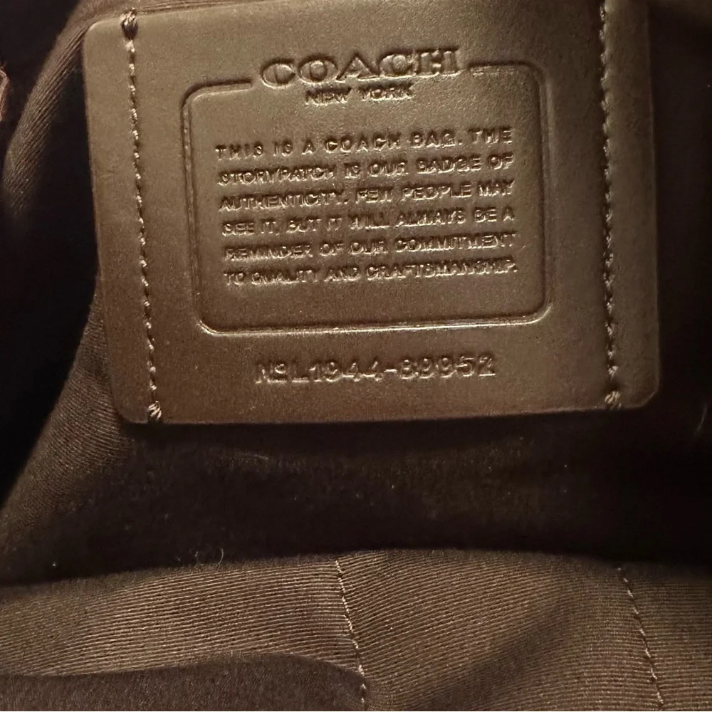 Coach Black Signature Leather Brief Case Workbag